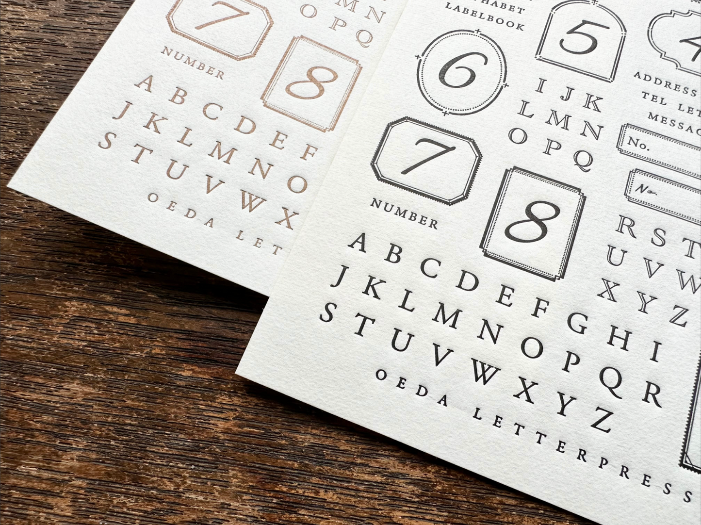 Oeda Letterpress Sticker Sheet Letter