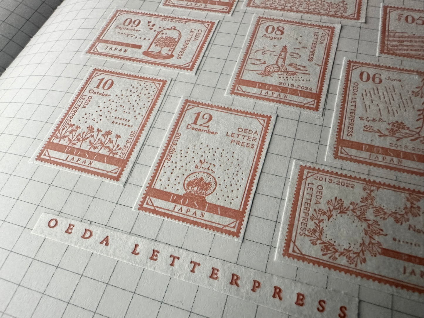 Oeda Letterpress Sticker Sheet Stamp - Botanical Pink (Limited Edition)