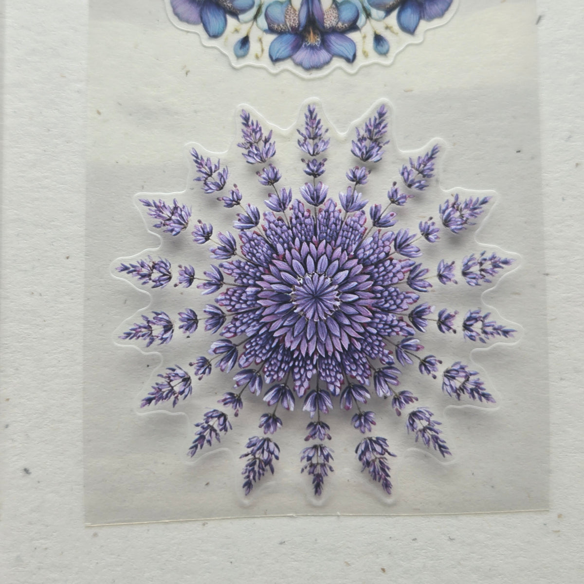 London Gifties Blue & Purple Floral Mandalas 6cm kiss cut PET tape
