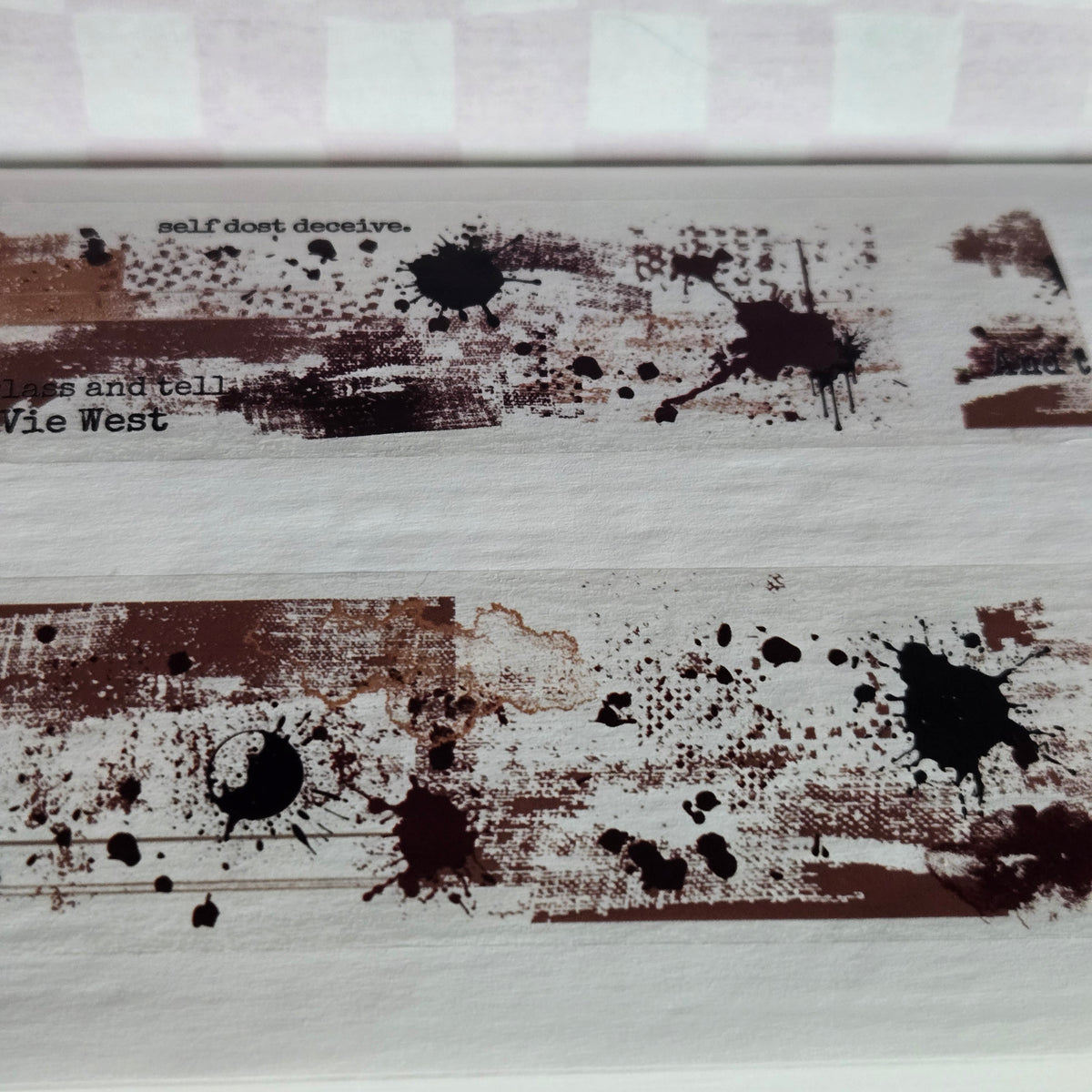 Abstract Ink-Splatter Design PET Tape