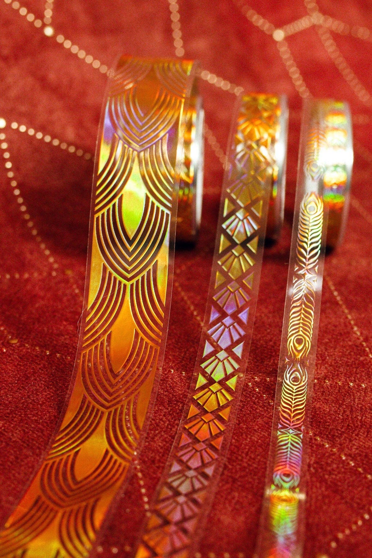 Cora Crea Crafts Art Deco Gold Ornament Transparent Tape Set