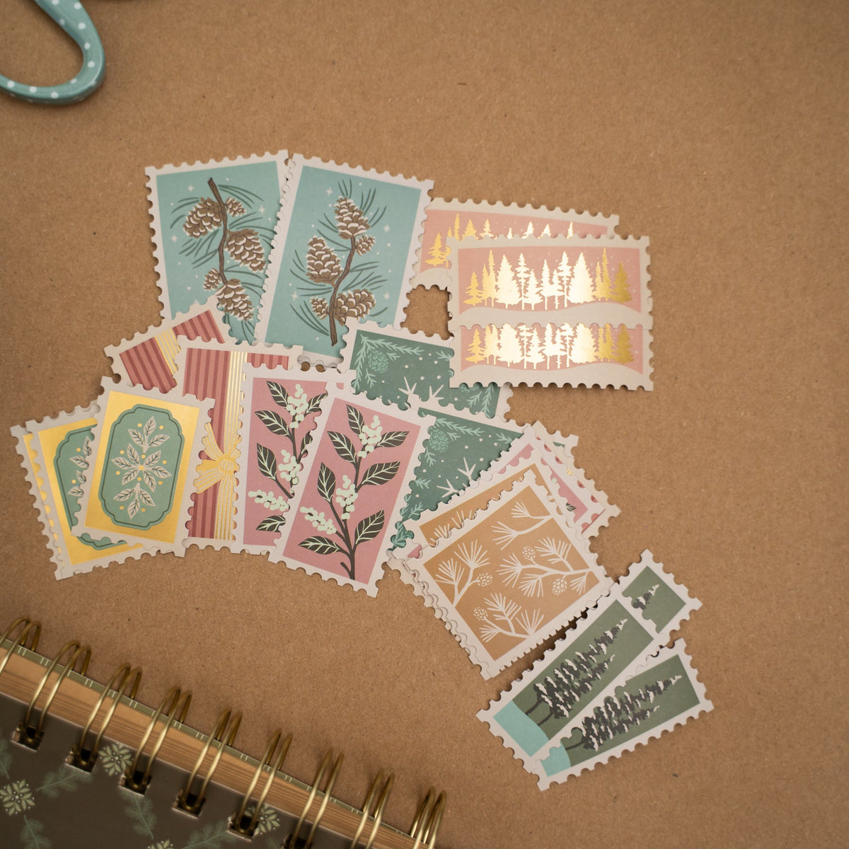 Archer & Olive Advent 2026 Stamp Sticker Set - 30 Stickers