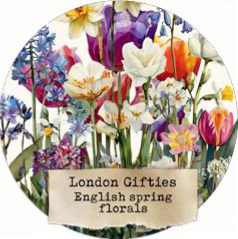 English Spring Florals - 6cm wide gloss kiss cut PET tape