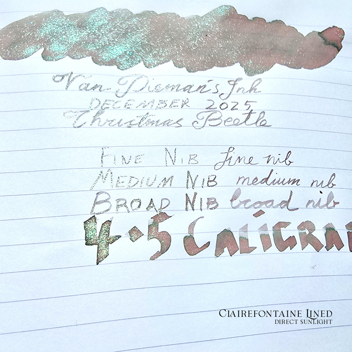 2025 Ink of the Month - Christmas Beetle - 4ml Fountain Pen Ink Sample