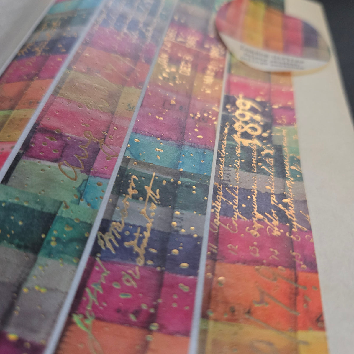 London Gifties Colour Studies, Collage Swatches 2cm Washi Tape with Holographic Foil