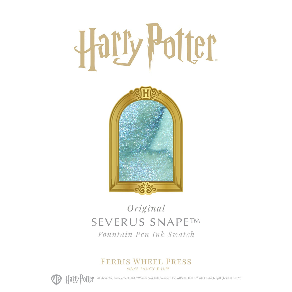 Severus Snape Harry Potter Patronus fountain pen ink swatch showing the 25th Anniversary shimmer ink color for bottle or 4 mL sample