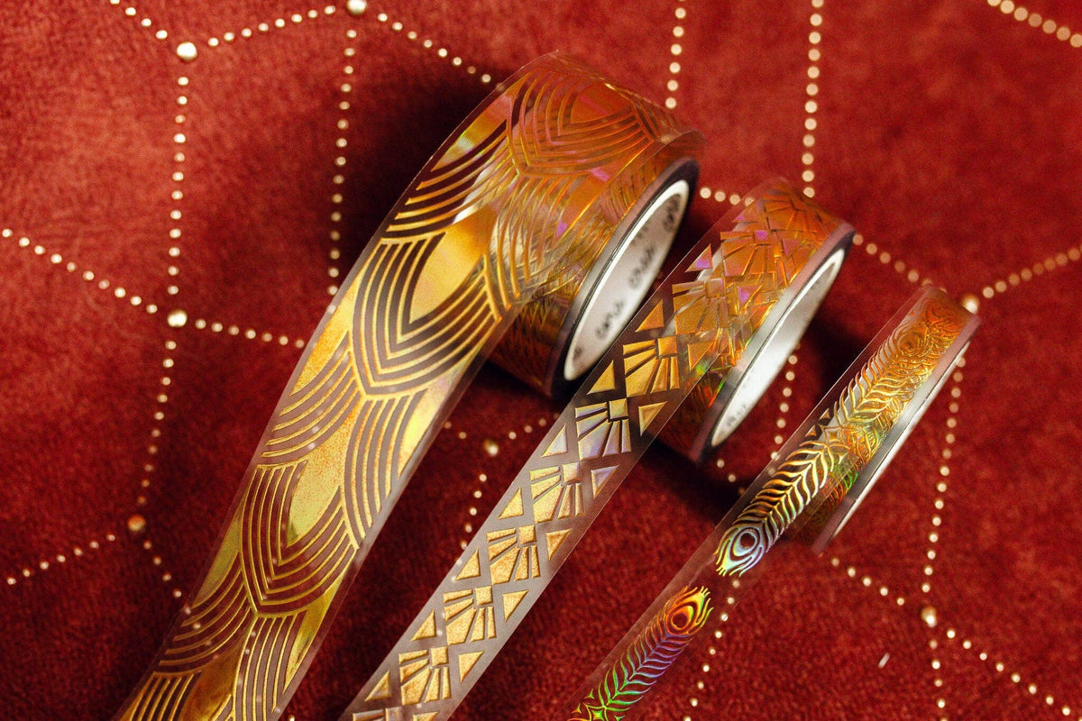 Cora Crea Crafts Art Deco Gold Ornament Transparent Tape Set
