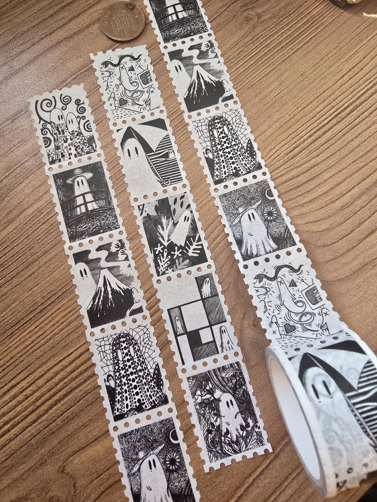 Creative Spirits No. 1 Ghosts of Art History stamp washi tape by Jon Turner