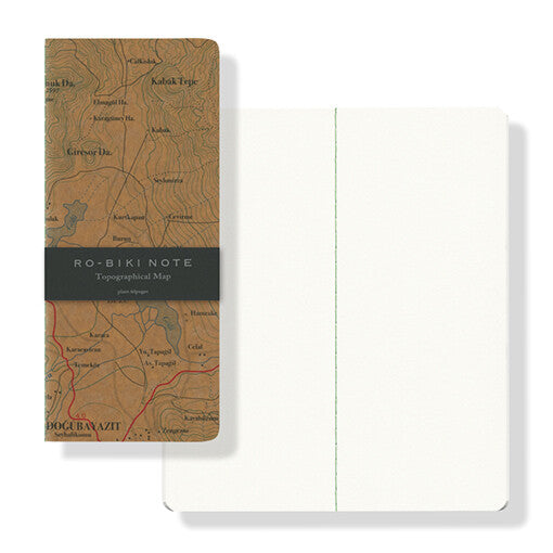 Yamamoto RO-BIKI Note Map Series Notebook - Topographical Map 3.6"x8.3"