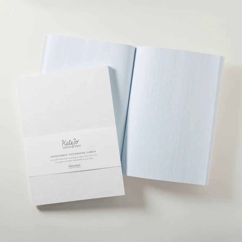 Dressco Onion Skin Notebook, Large, Pale Blue