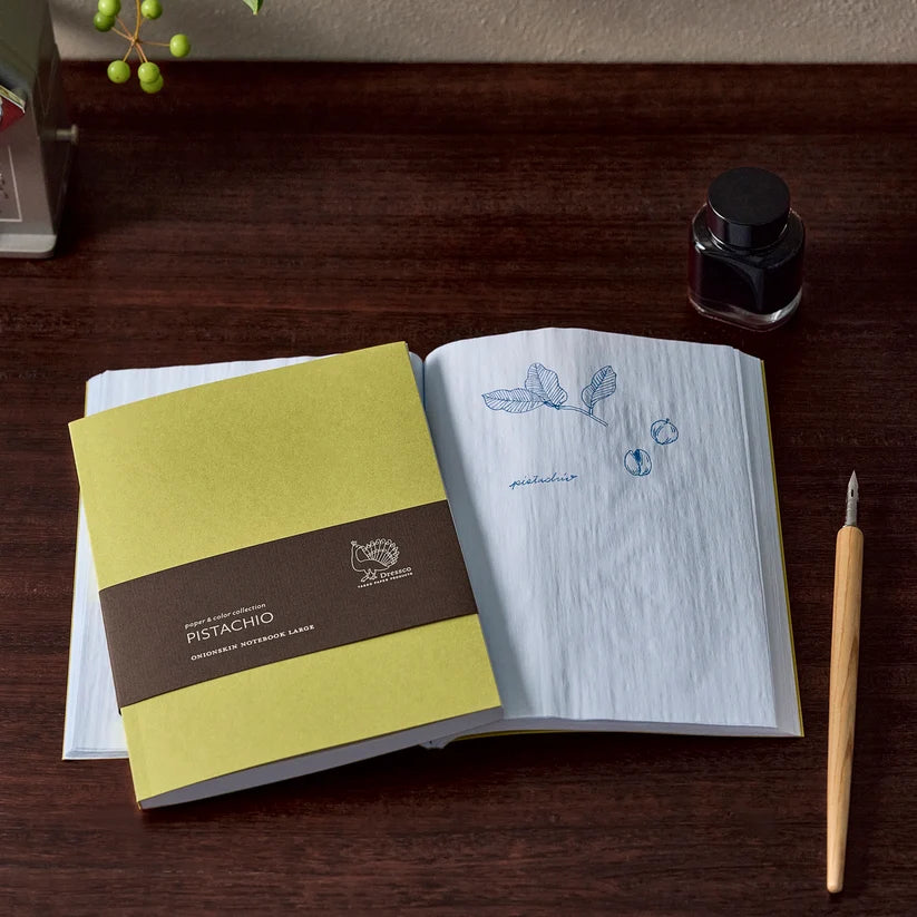 Dressco Onion Skin Notebook Large Pistachio - Limited Edition