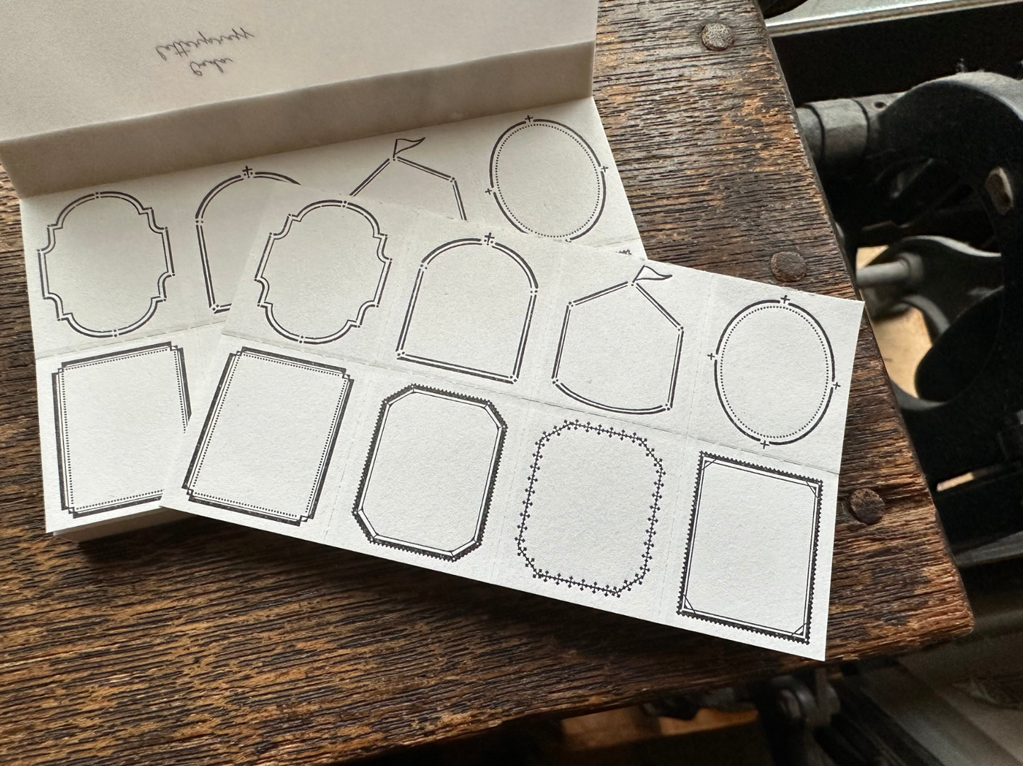 Oeda Letterpress 8 Shape Label Book - Bronze