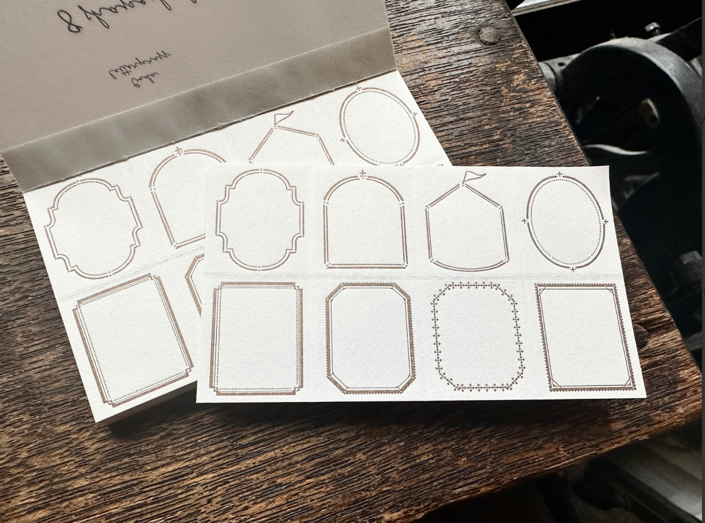 Oeda Letterpress 8 Shape Label Book - Bronze