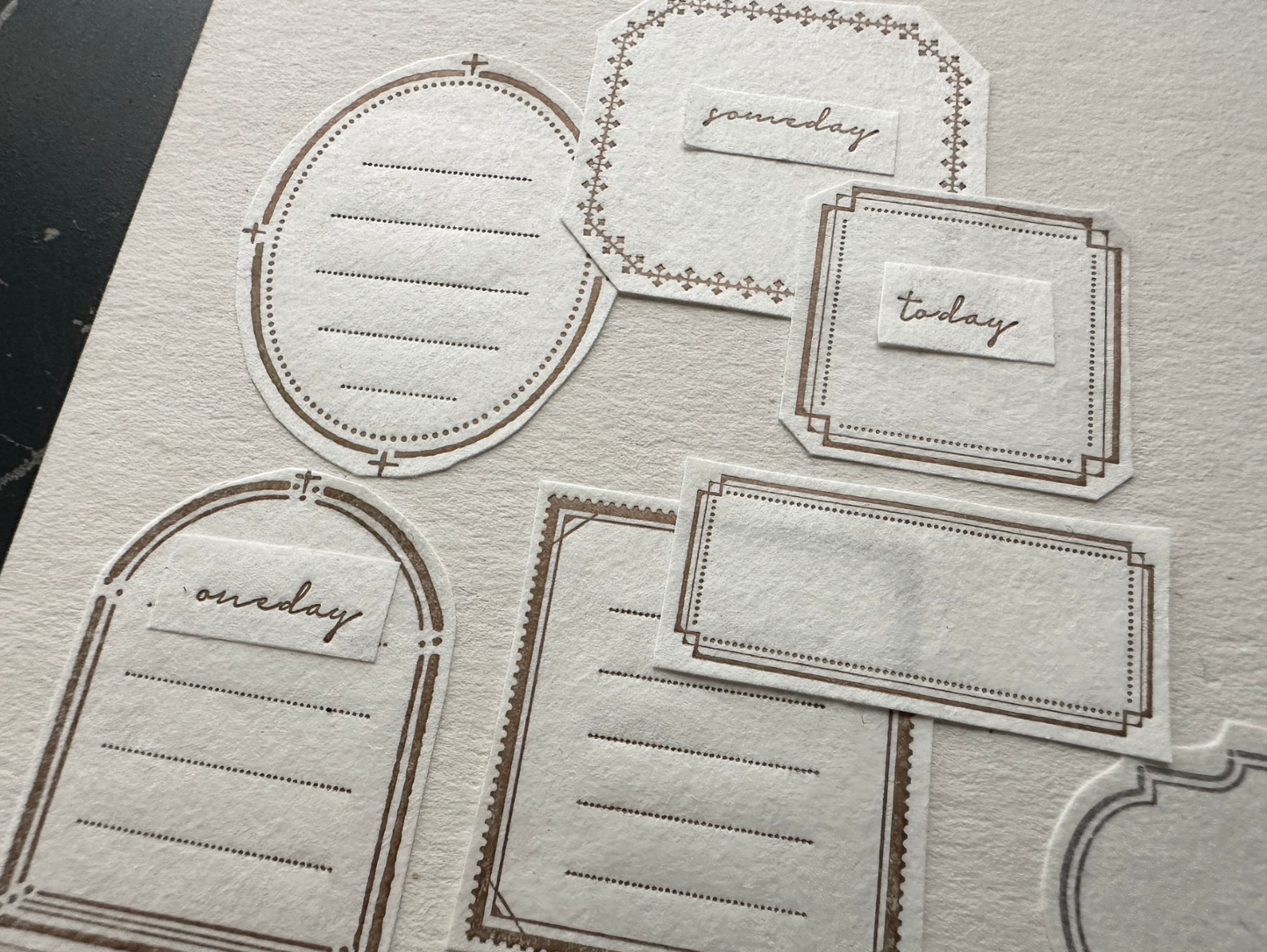 Oeda Letterpress Sticker Sheet Frame
