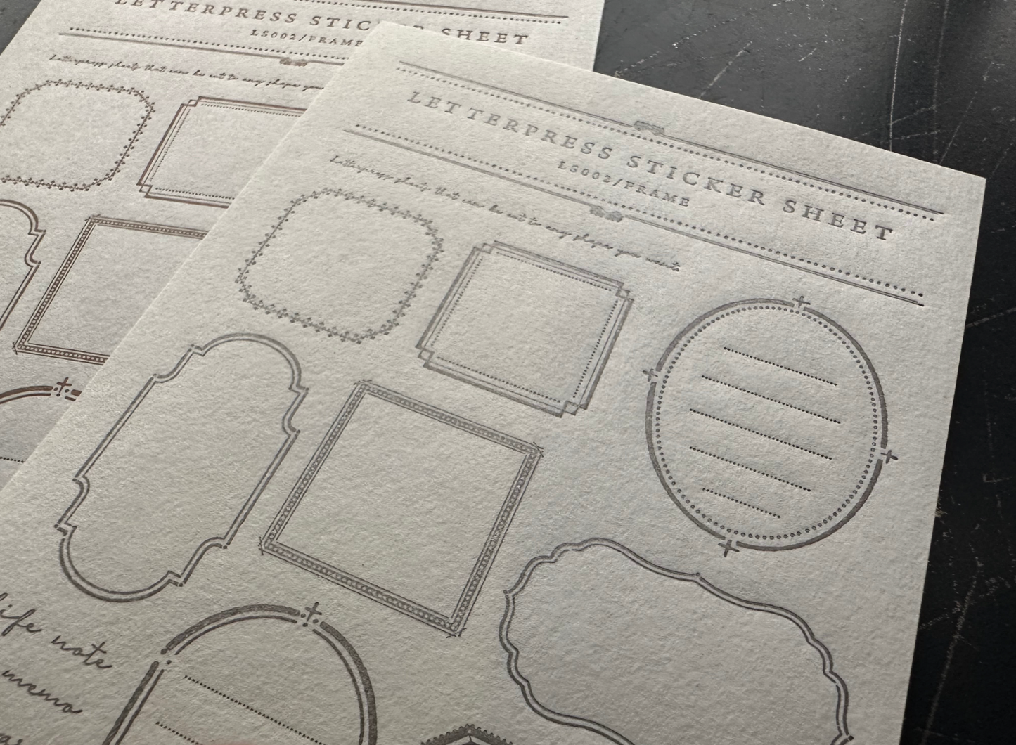 Oeda Letterpress Sticker Sheet Frame