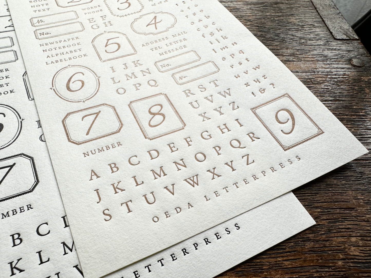 Oeda Letterpress Sticker Sheet Letter