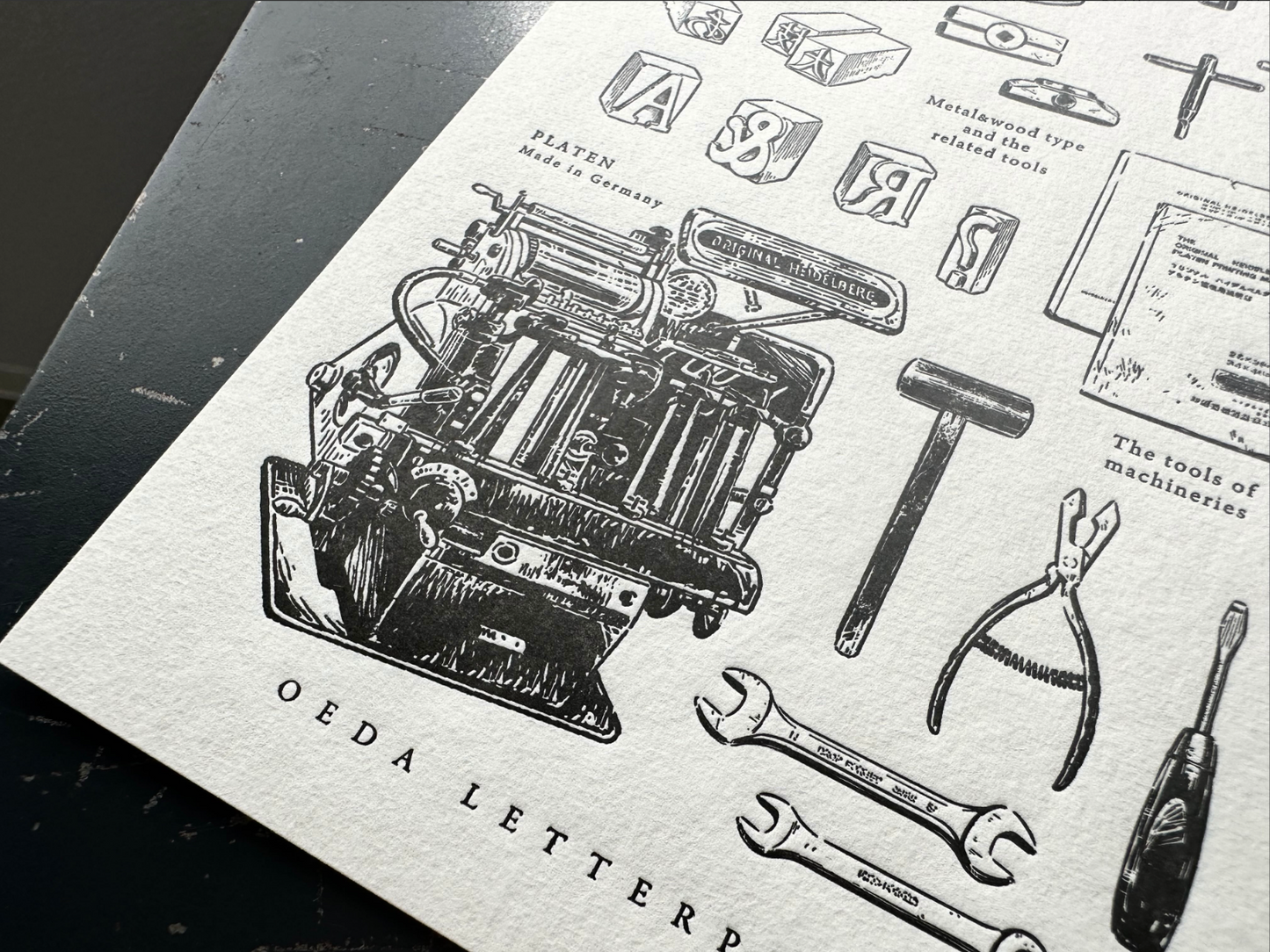 Oeda Letterpress Sticker Sheet - 10th Anniversary Letterpress