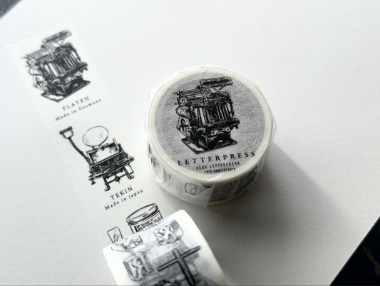 Oeda Letterpress Washi Tape - 10th Anniversary Letterpress