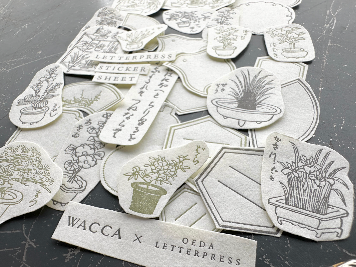 Oeda Letterpress x WACCA JAPAN Sticker Sheet - Edo Gardening (Warbler)