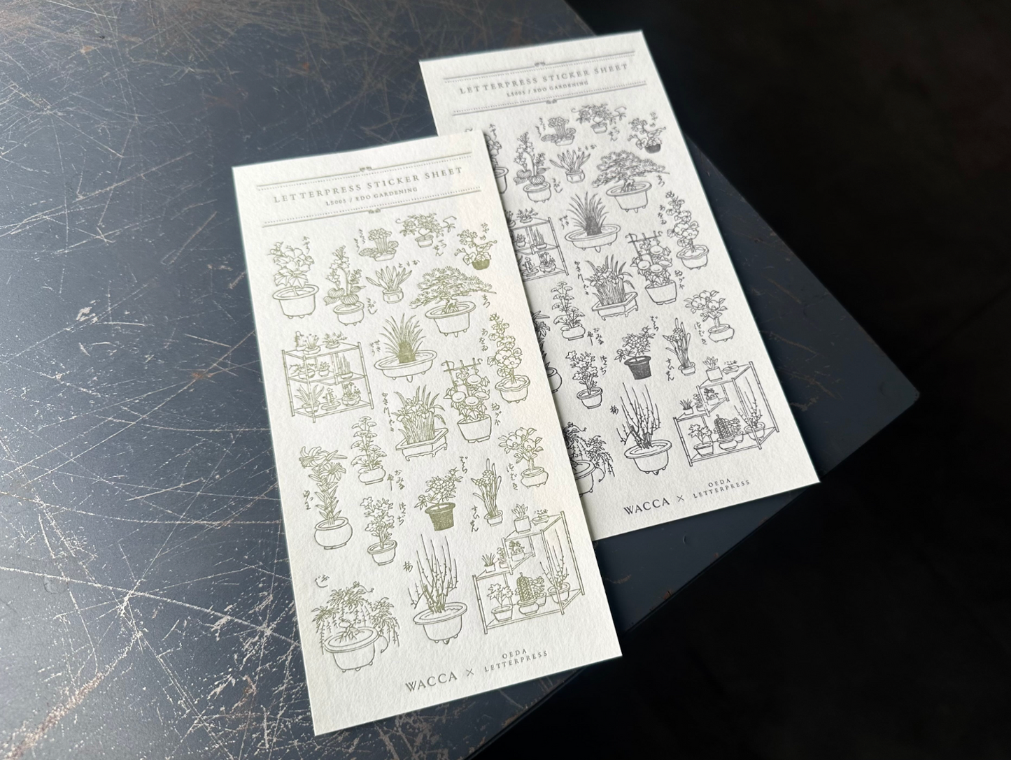 Oeda Letterpress x WACCA JAPAN Sticker Sheet - Edo Gardening (Warbler)