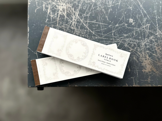 Oeda Letterpress 3 Pattern Label Book Noble - Bronze & Dark Blue