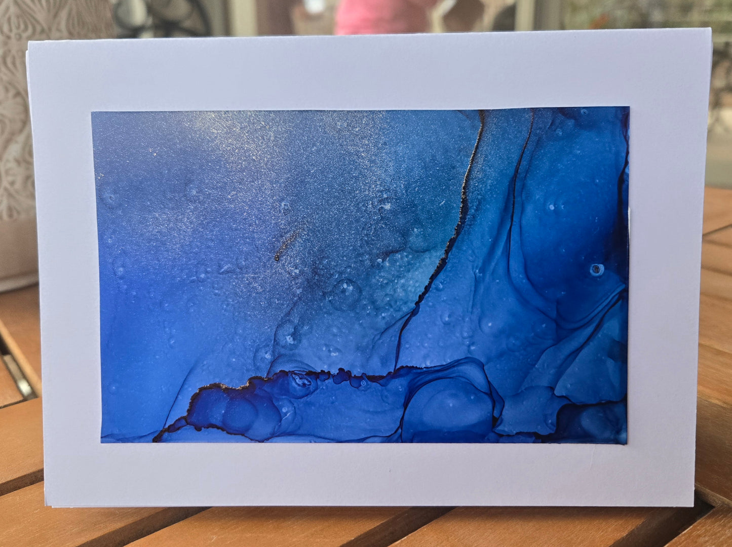 Alcohol Ink Blank Greeting Card