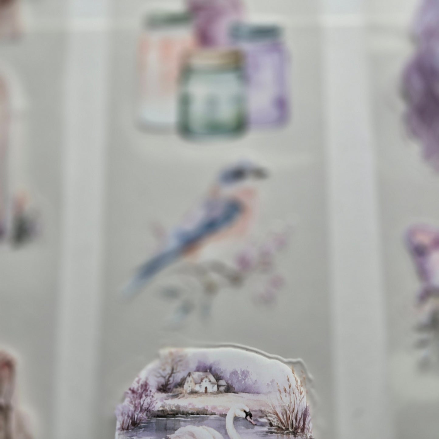 London Gifties Pink & Purple Rustic Life 6cm kiss cut PET tape
