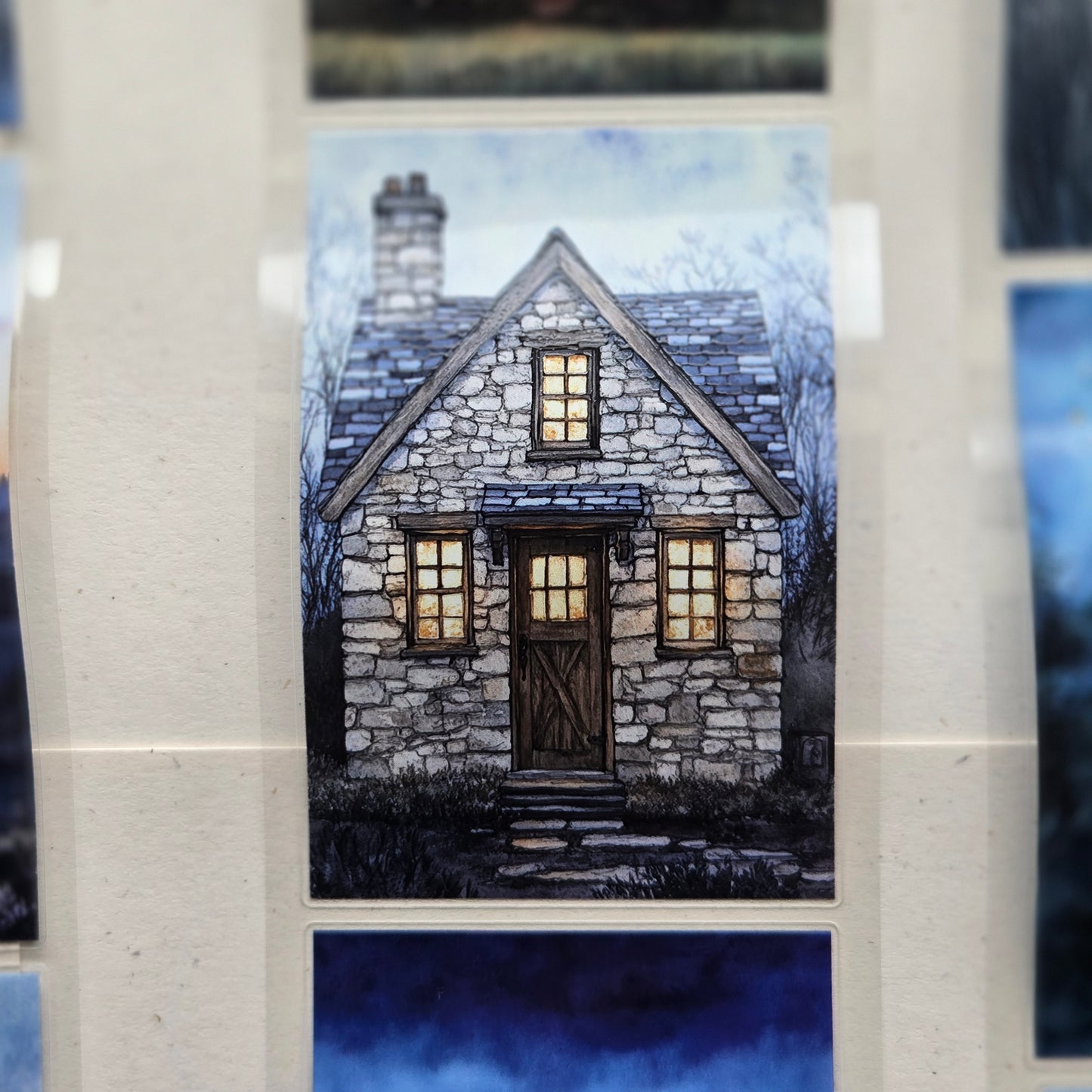 London Gifties Twilight Evening Cottages 6cm kiss cut PET tape