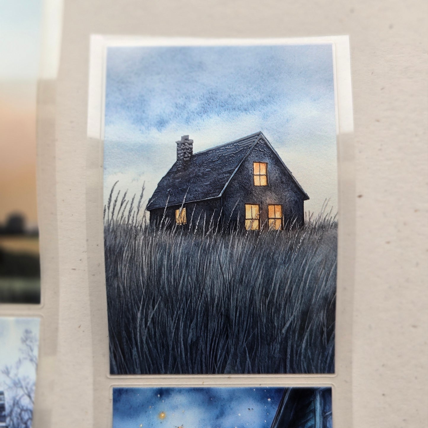 London Gifties Twilight Evening Cottages 6cm kiss cut PET tape