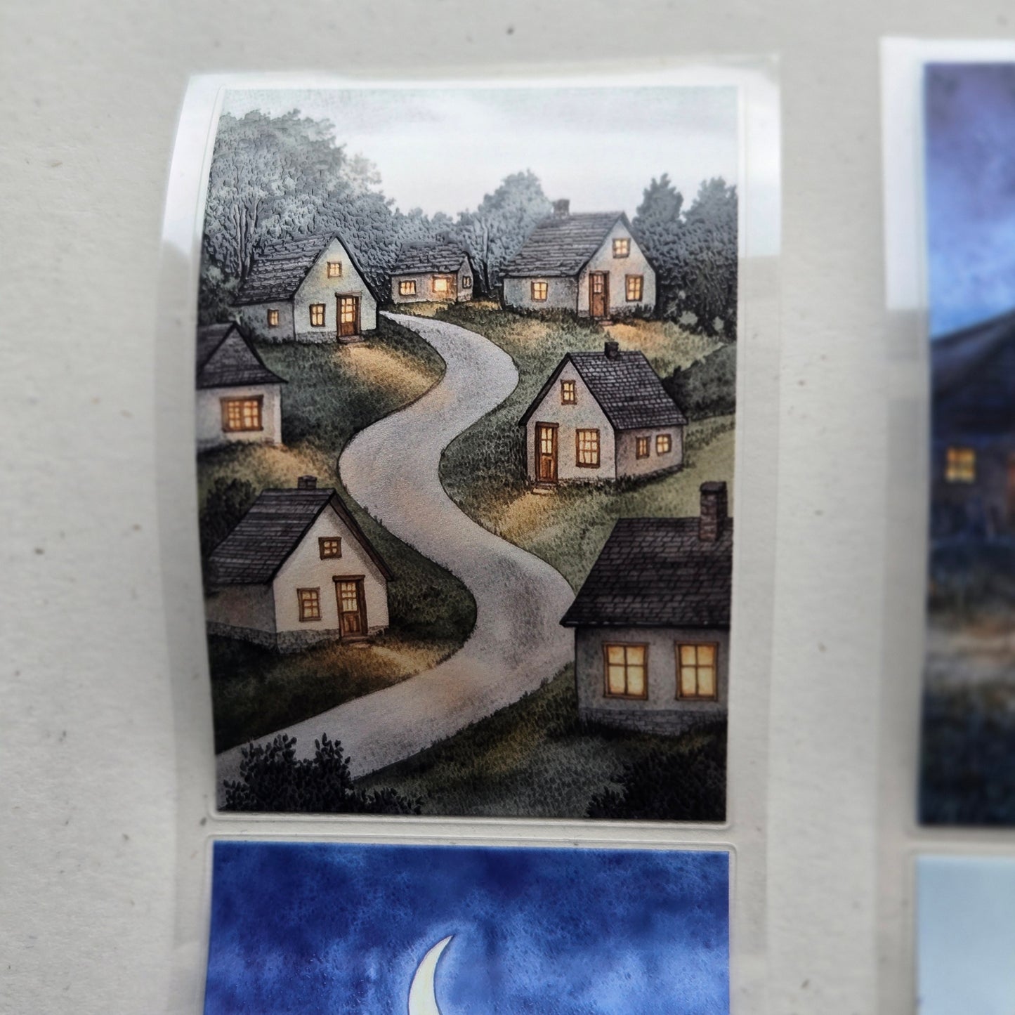 London Gifties Twilight Evening Cottages 6cm kiss cut PET tape