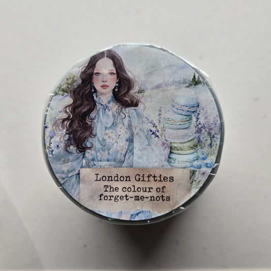 London Gifties The Colour of Forget-Me-Nots Time 7cm kiss cut PET tape