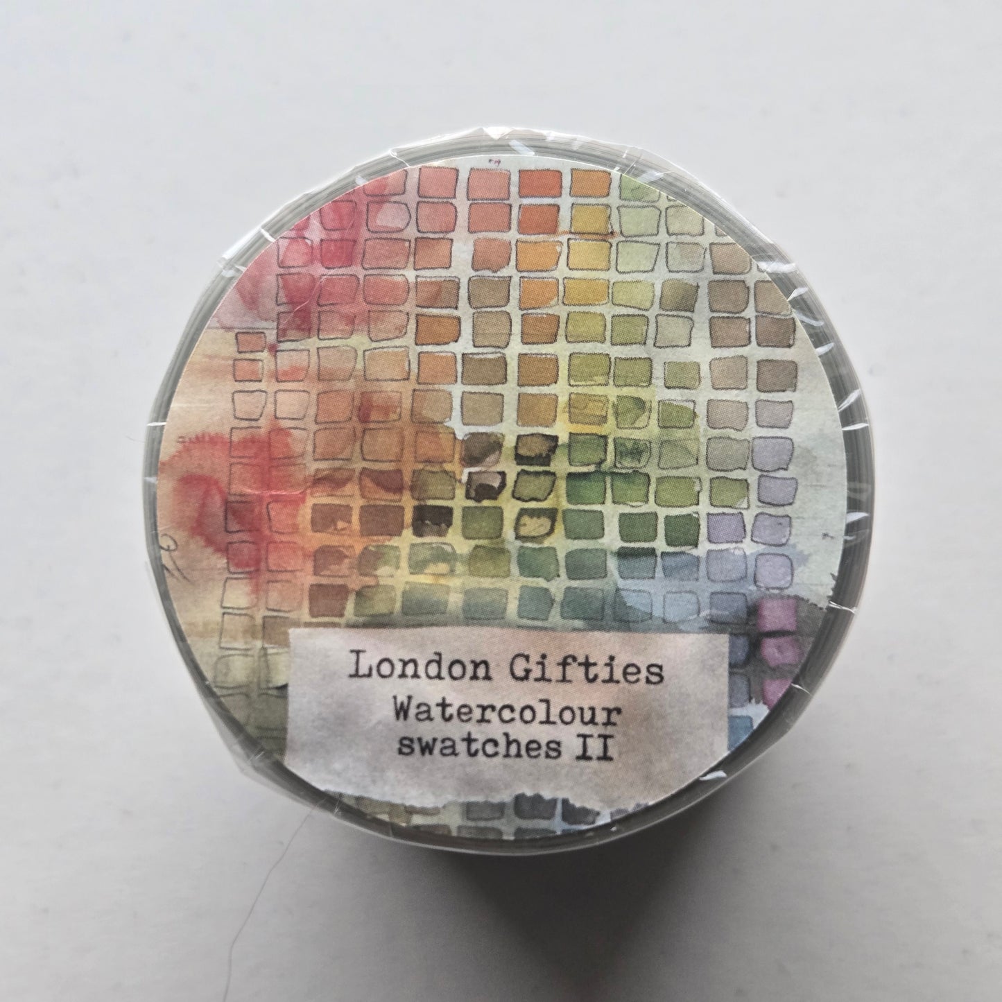 London Gifties Watercolour Swatches II 7cm kiss cut PET tape