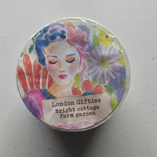 London Gifties Bright Cottage Farm Garden Stamps kiss-cut raised 3D gloss 6cm wide