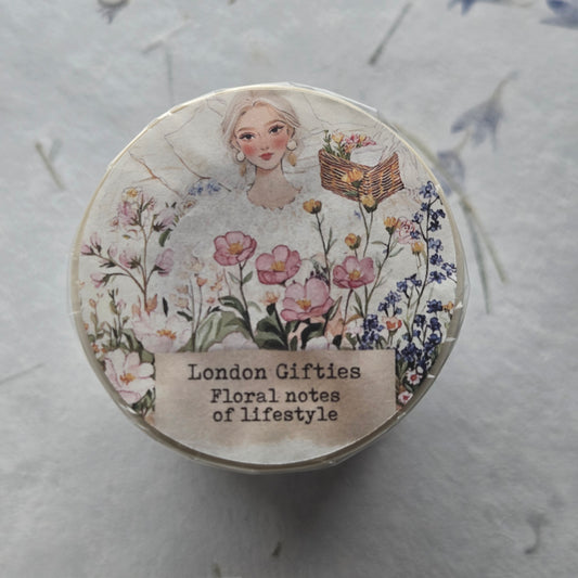 London Gifties Floral Notes of Lifestyle kiss-cut raised 3D gloss 7cm wide