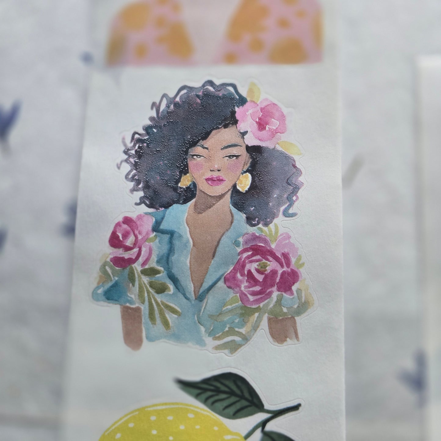 London Gifties Bright Cottage Farm Garden Stamps kiss-cut raised 3D gloss 6cm wide