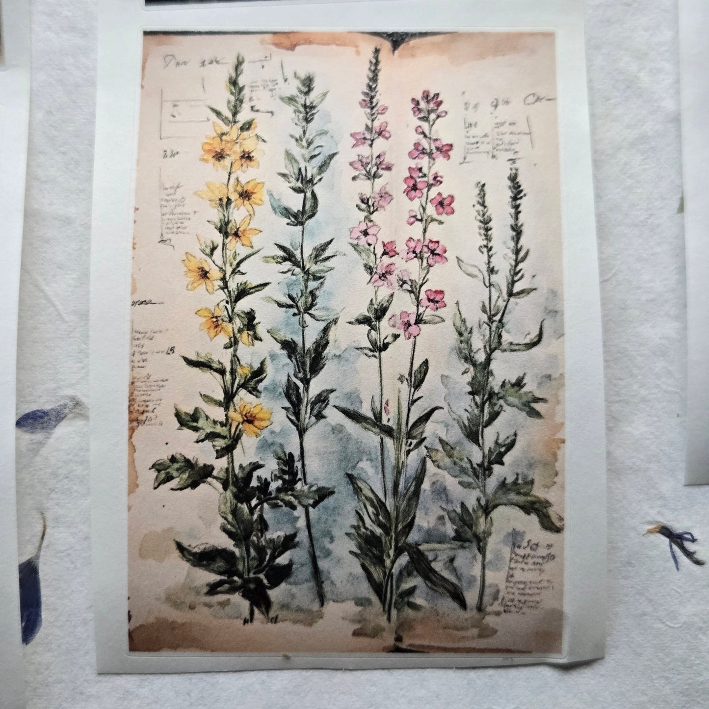 London Gifties Messy Botanical Journal Notes kiss-cut raised 3D gloss 7cm wide