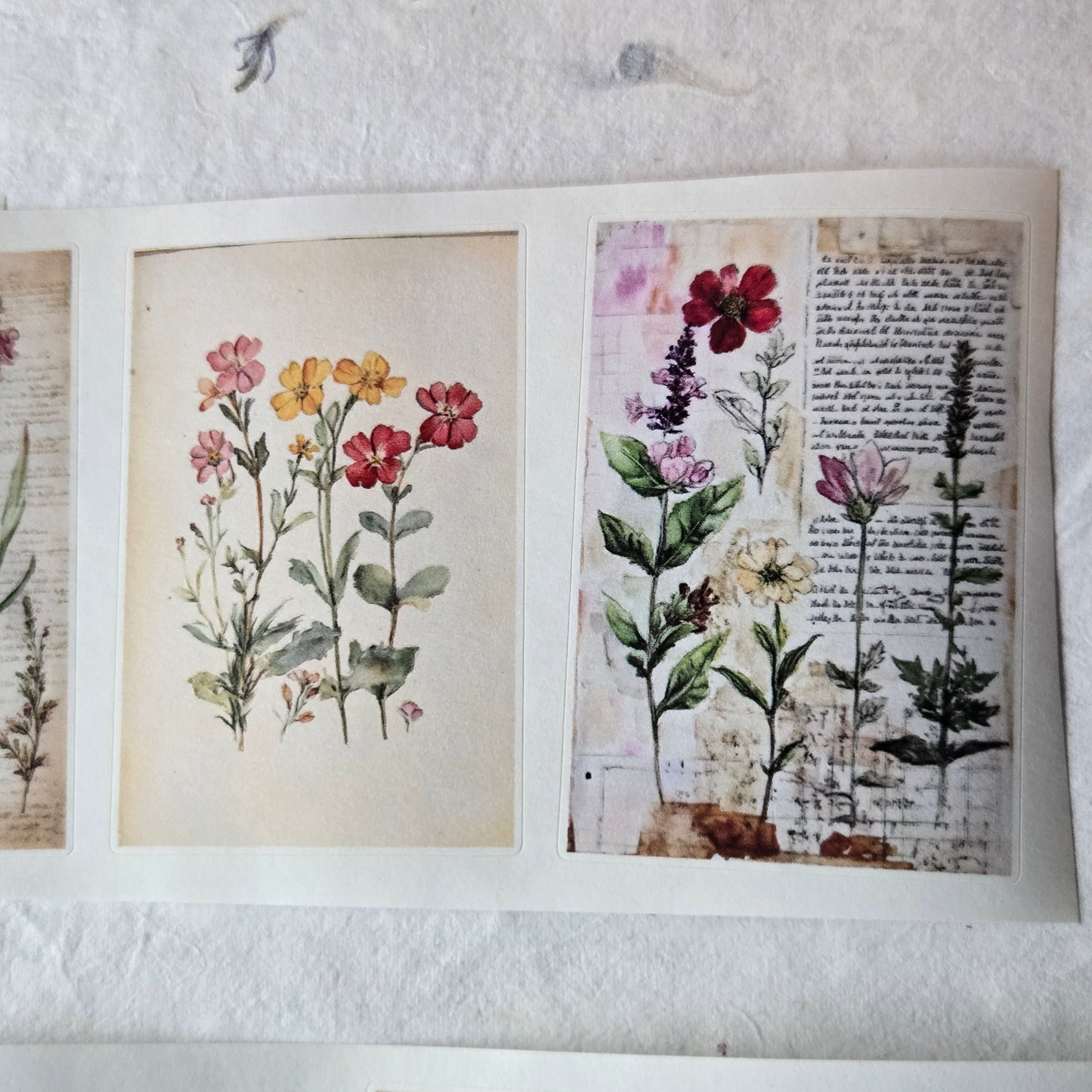 London Gifties Messy Botanical Journal Notes kiss-cut raised 3D gloss 7cm wide