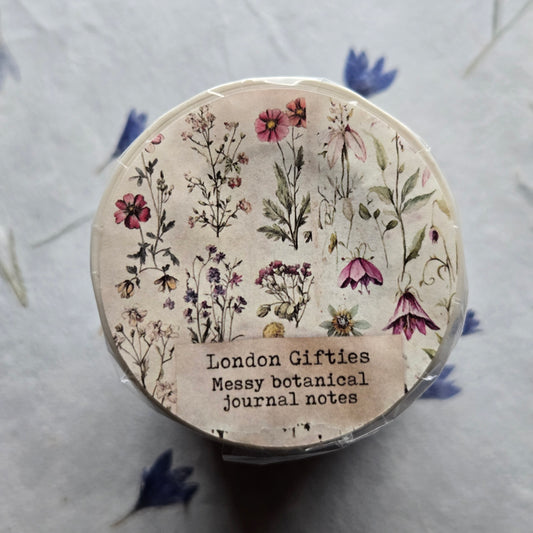 London Gifties Messy Botanical Journal Notes kiss-cut raised 3D gloss 7cm wide