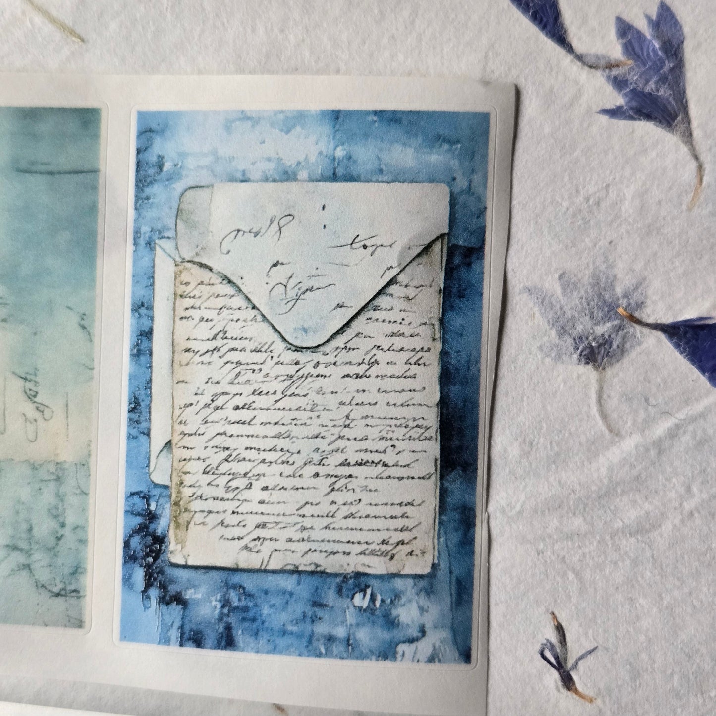London Gifties Blue Air Mail Collage kiss-cut raised 3D gloss 7cm wide (Copy)