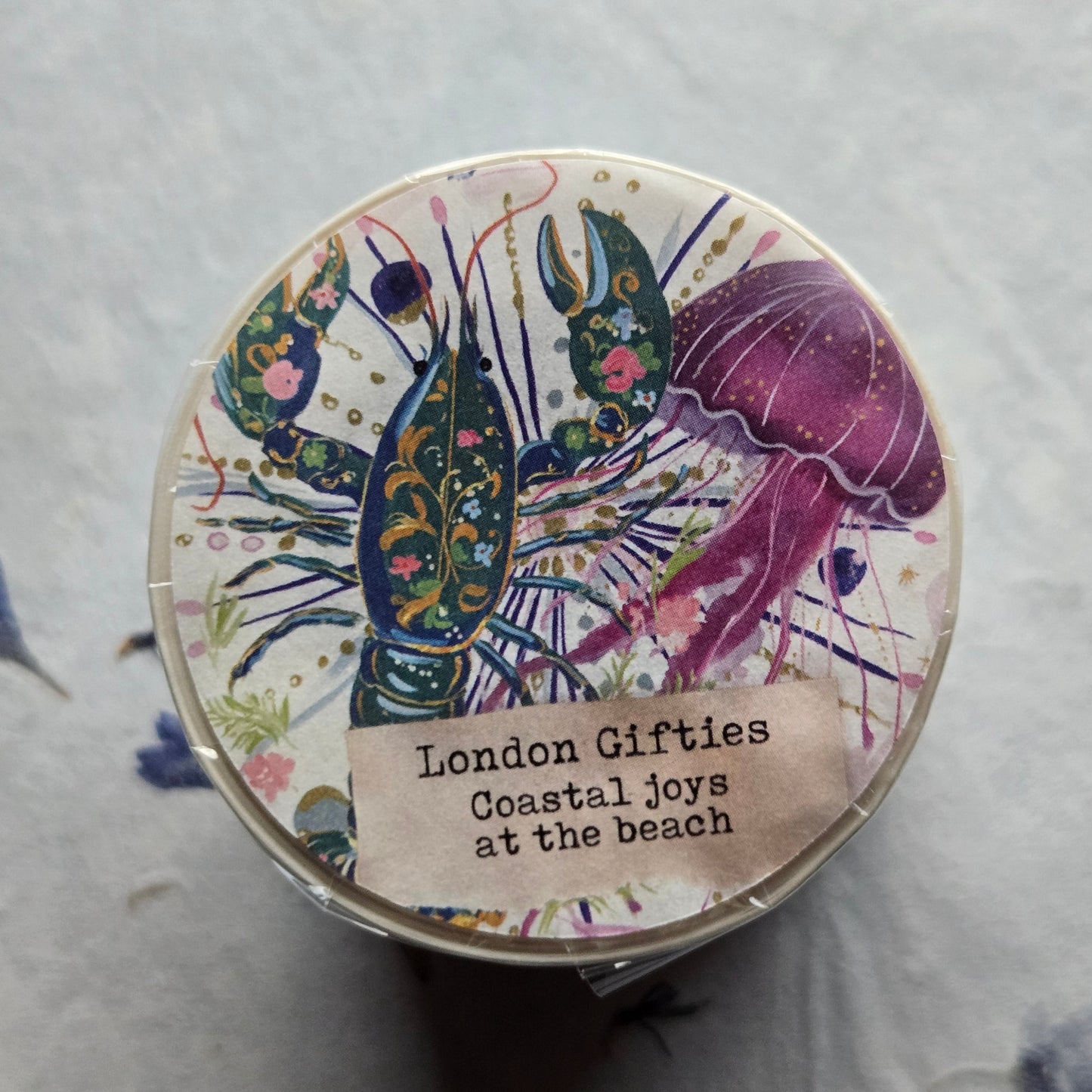 London Gifties Coastal Joys at the Beach Stamps kiss-cut raised 3D gloss 6cm wide
