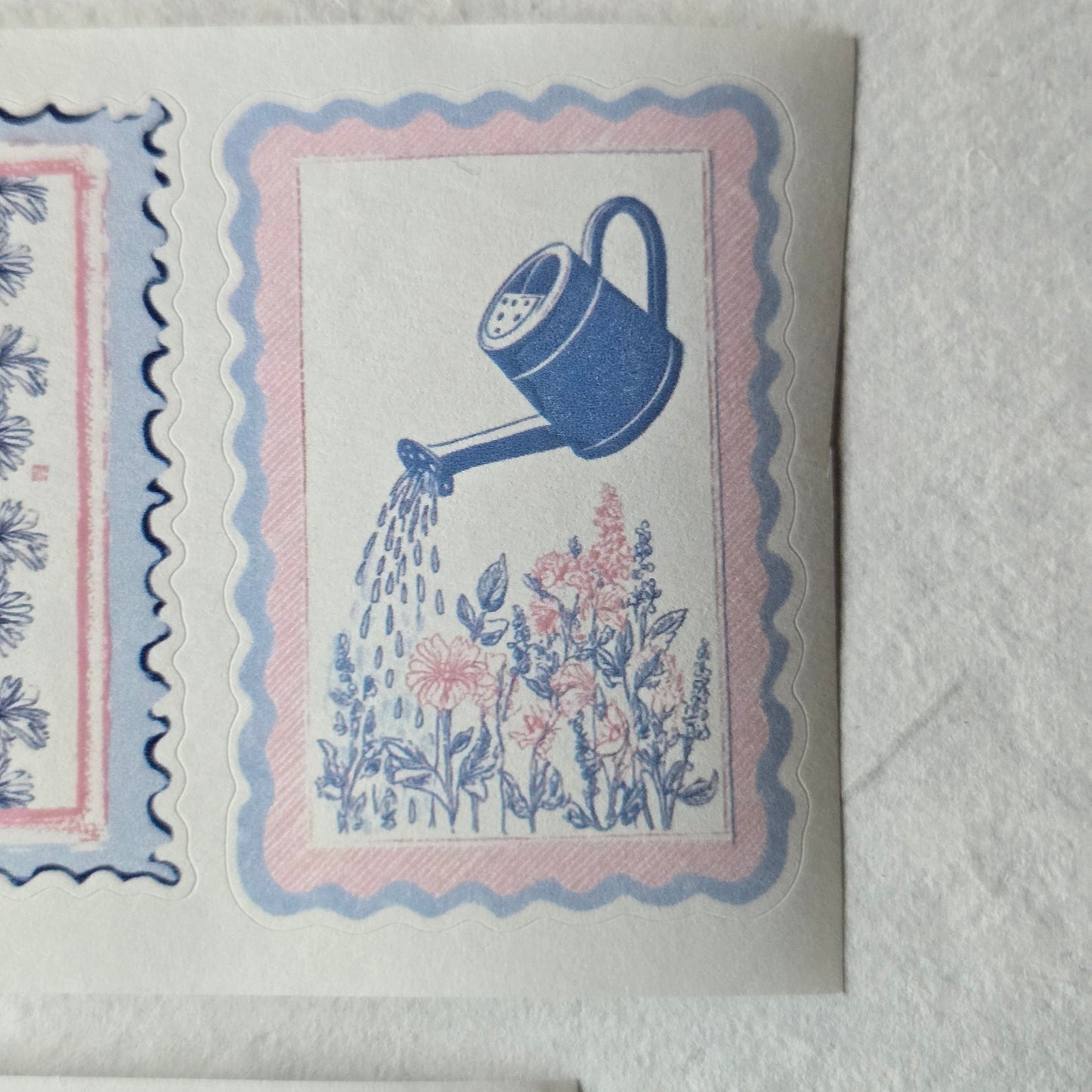 London Gifties Happy Little Stamps kiss-cut raised 3D gloss 6cm wide