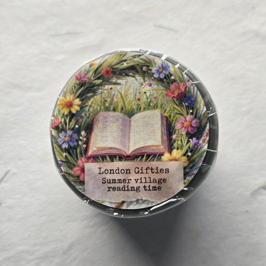 London Gifties Summer Village Reading Time 6cm kiss cut PET tape