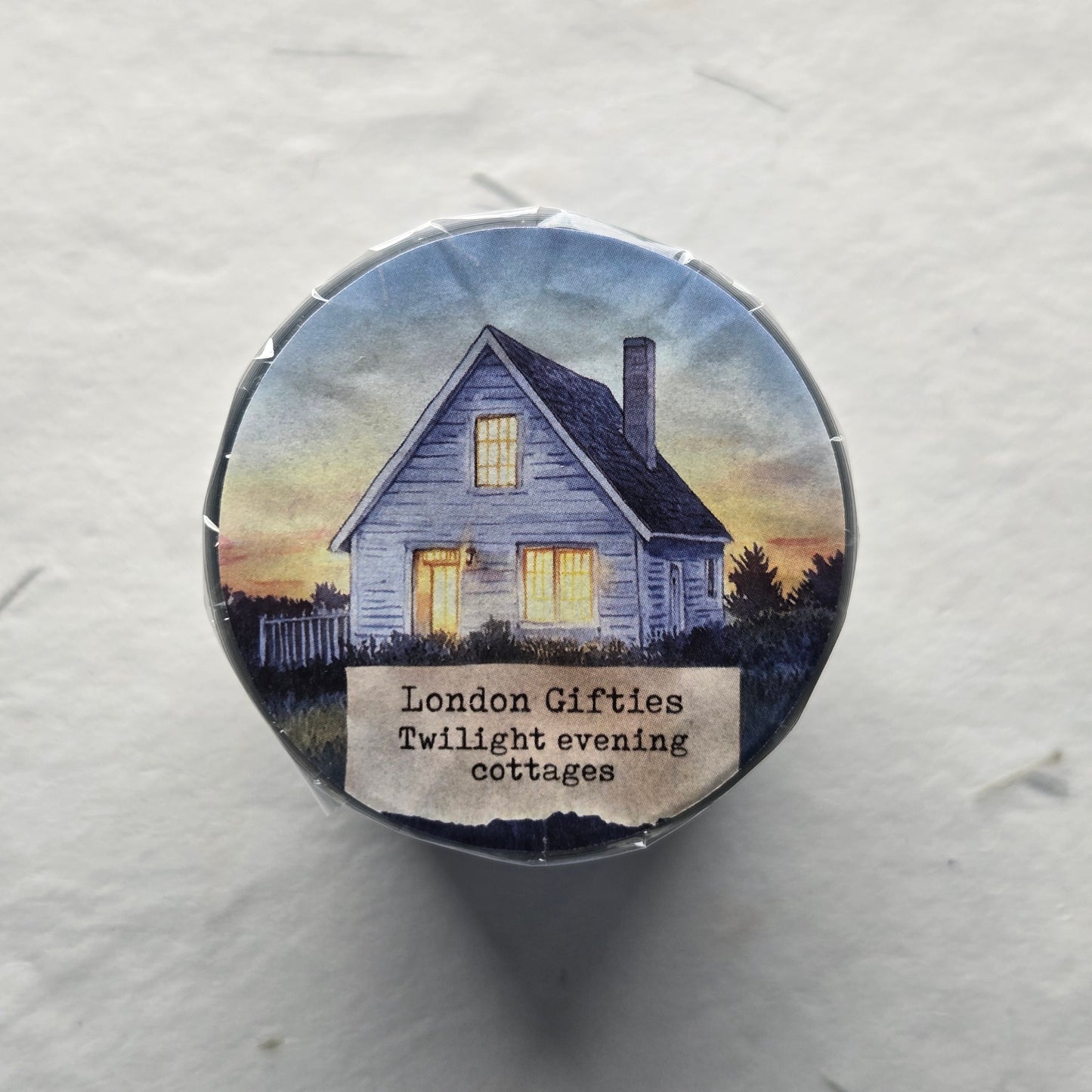 London Gifties Twilight Evening Cottages 6cm kiss cut PET tape