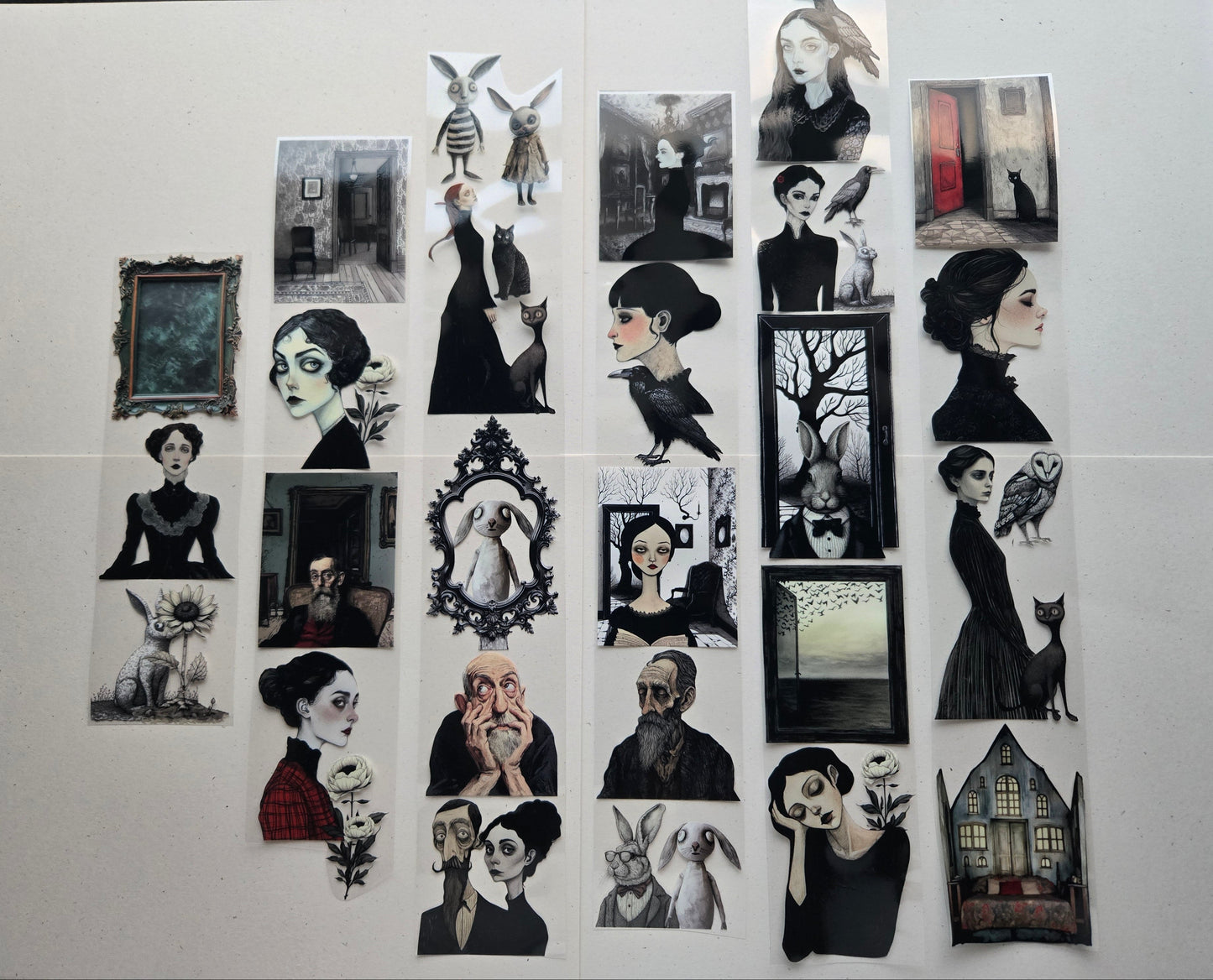 A manor filled with secrets, ravens, and forgotten stories. Midnight Manor blends gothic elegance with dark academia charm, creating a beautifully mysterious PET tape for journalers, readers, and lovers of vintage storybook worlds.