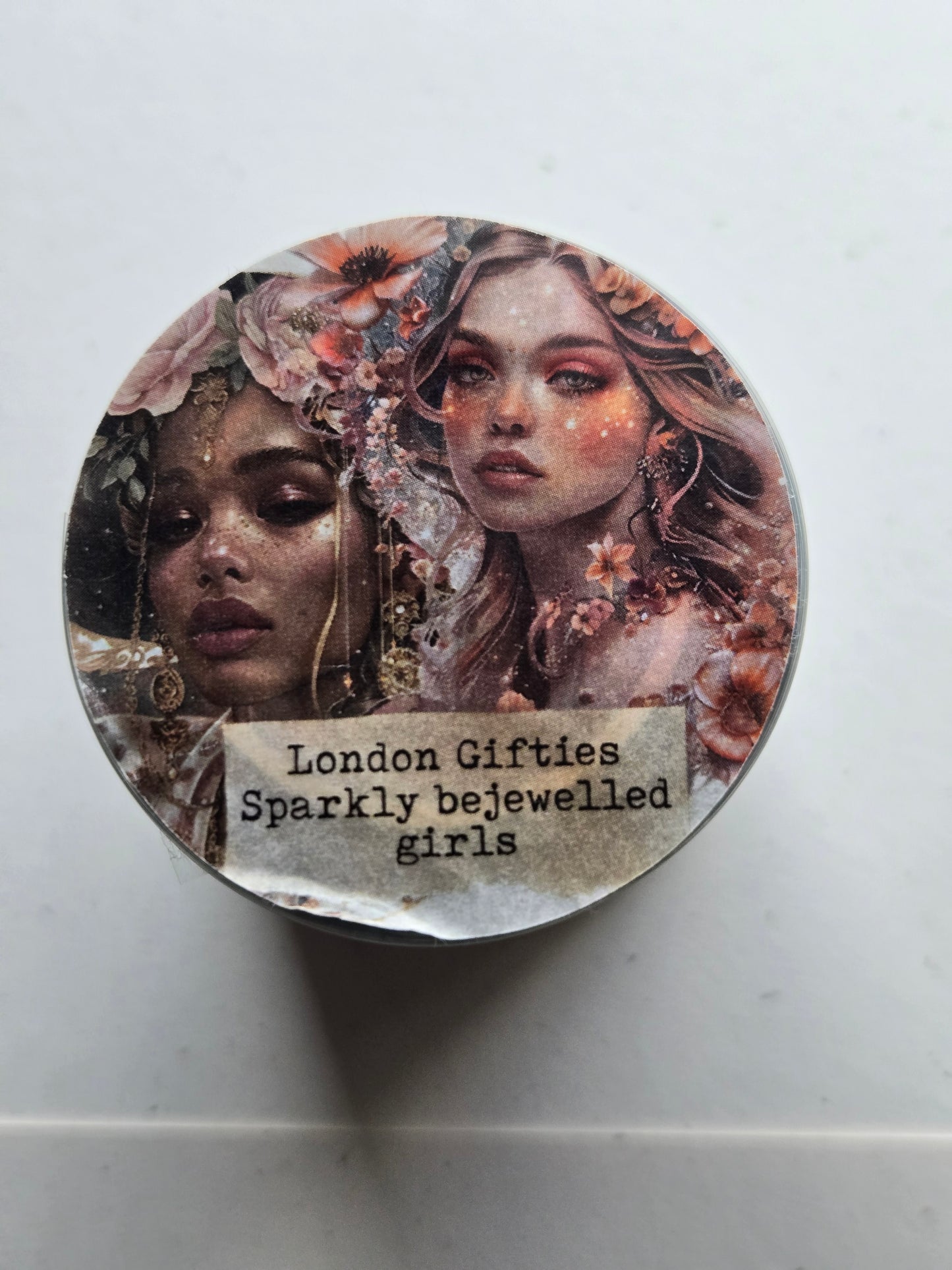 London Gifties Sparkly Bejeweled Girls 6cm kiss cut PET tape