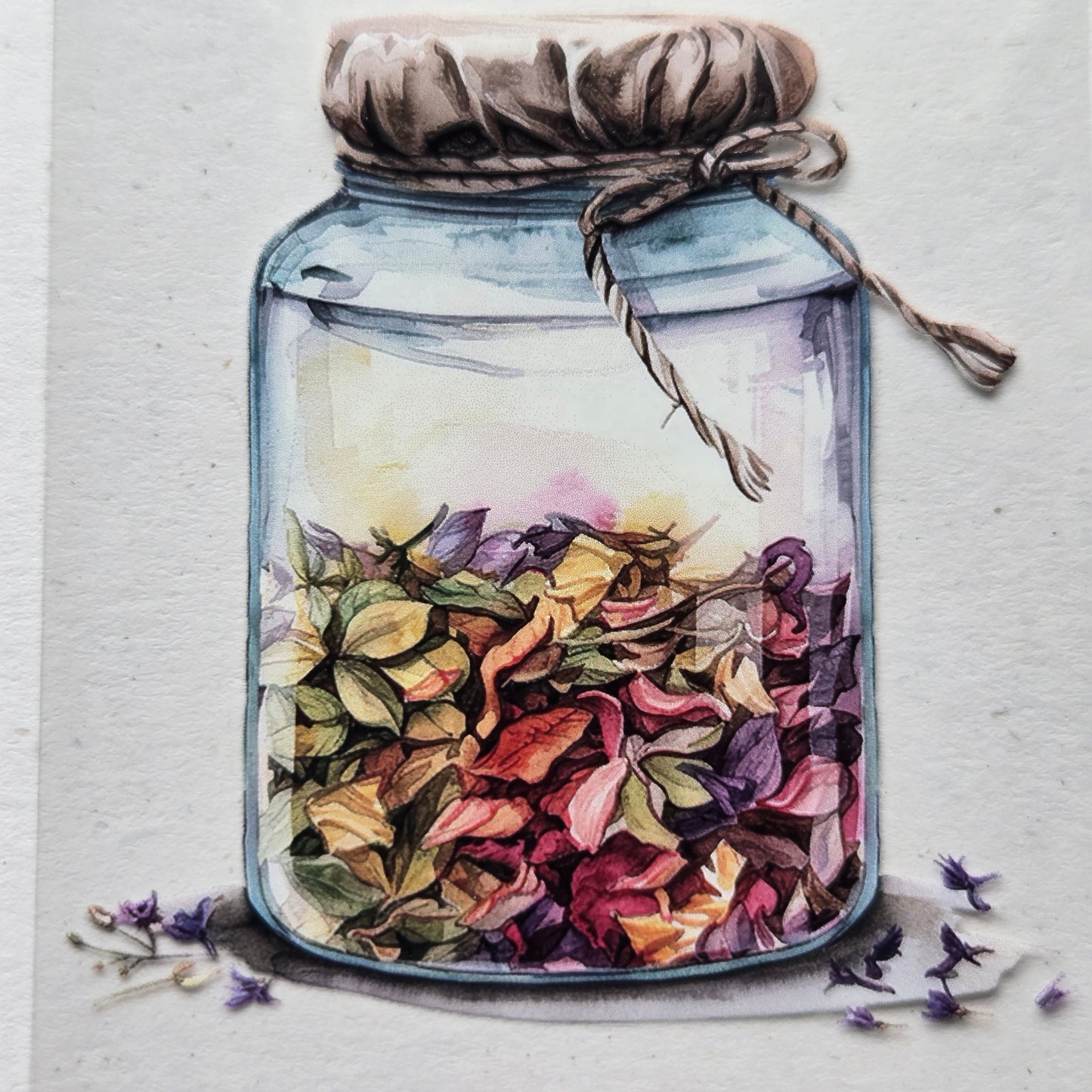 London Gifties Herby Wildflower Jars 6cm kiss cut PET tape