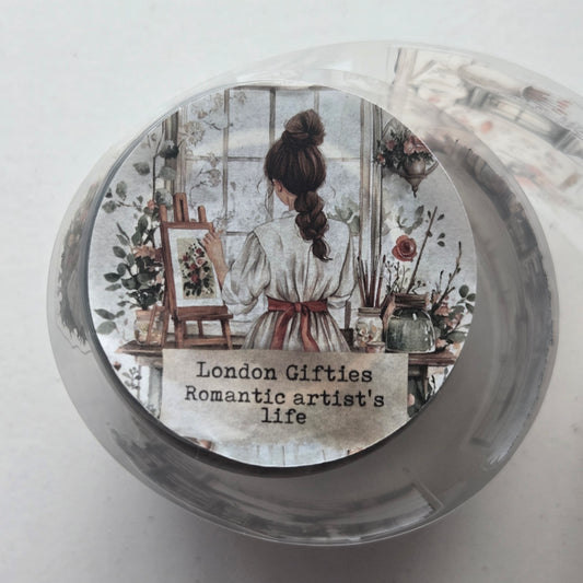 London Gifties Romantic Artist's Life 6cm kiss cut PET tape