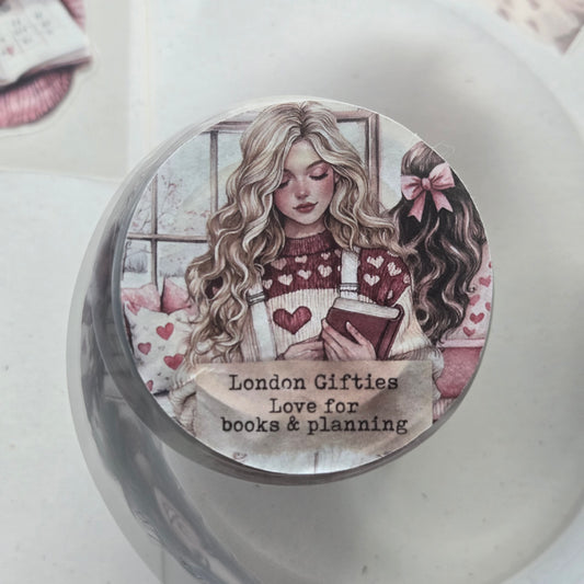 London Gifties Love for Books & Planning 7cm kiss cut PET tape