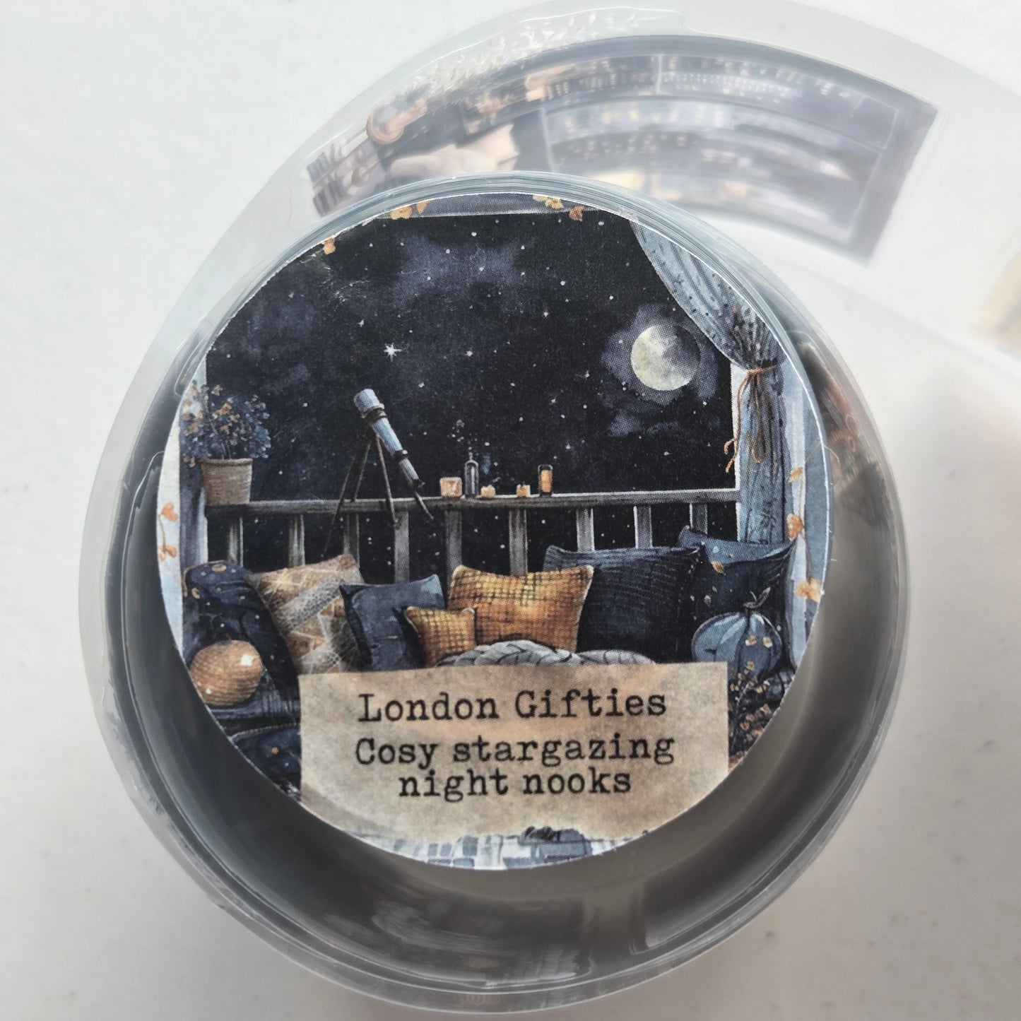 London Gifties Cosy Stargazing Night Nooks 7cm kiss cut PET tape