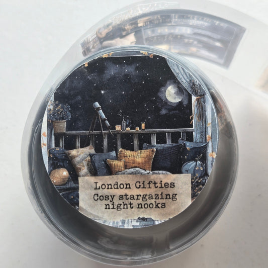 London Gifties Cosy Stargazing Night Nooks 7cm kiss cut PET tape
